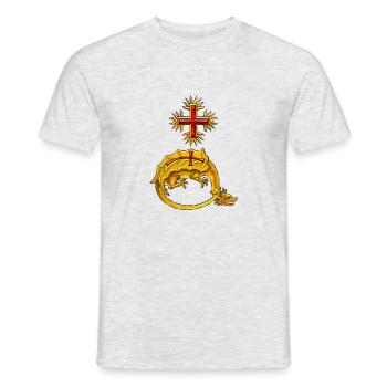 Order of the Dragon Vlad III - Men's T-Shirt - heather grey - Front - AI Model Male 178 dark (178cm)