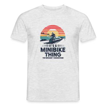 Minibike fan with heart - Men's T-Shirt - heather grey - Front - AI Model Male 178 dark (178cm)