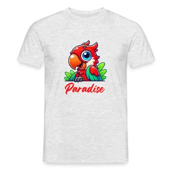 Le paradis des perroquets - T-shirt homme - gris chiné - Devant - AI Model Male 178 dark (178cm)