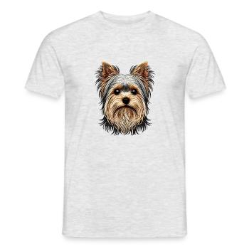 Yorkshire Terrier - Männer T-Shirt - Grau meliert - Vorne - AI Model Male 178 dark (178cm)