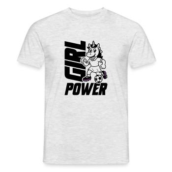 Soccer Unicorn Girl Power - Men's T-Shirt - heather grey - Front - AI Model Male 178 dark (178cm)