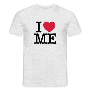I Love Me - T-shirt homme - gris chiné - Devant - AI Model Male 178 dark (178cm)