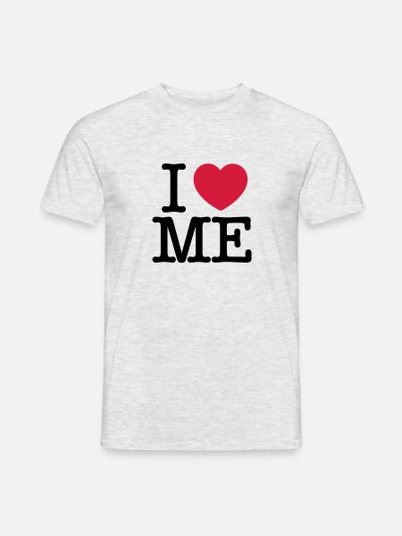 Ich liebe MICH - Männer T-Shirt - Grau meliert