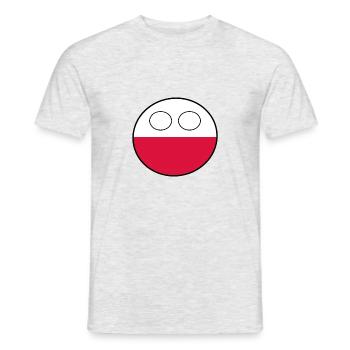 Countryball pays Patrie Pologne - T-shirt homme - gris chiné - Devant - AI Model Male 178 dark (178cm)