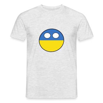 Countryball pays Patrie Ukraine - T-shirt homme - gris chiné - Devant - AI Model Male 178 dark (178cm)