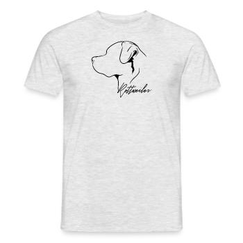 Rottweiler Profil Chiens Chien Wilsigns - T-shirt homme - gris chiné - Devant - AI Model Male 178 dark (178cm)