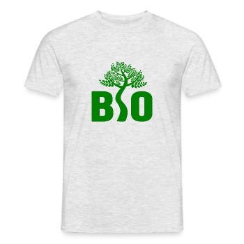 Bio Organic - Men's T-Shirt - heather grey - Front - AI Model Male 178 dark (178cm)
