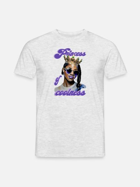 Princess of coolness Frau - Männer T-Shirt - Grau meliert