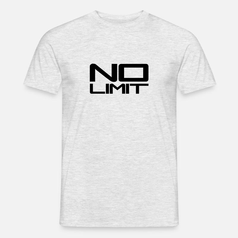 No Limit Design - Männer T-Shirt - Grau meliert