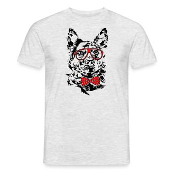 Hongrois MUDI Lunettes Chiens Chiens Wilsigns - T-shirt homme - gris chiné - Devant - AI Model Male 178 dark (178cm)