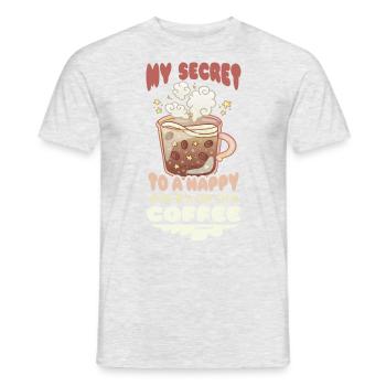 Kaffee - Männer T-Shirt - Grau meliert - Vorne - AI Model Male 178 dark (178cm)