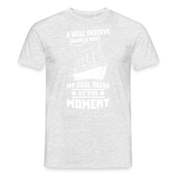 Kreuzfahrtschiff Boot Kapitän Urlaub Ferien - Männer T-Shirt - Grau meliert - Vorne - AI Model Male 178 dark (178cm)