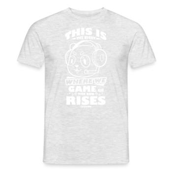 Game Nerd Game Console Gaming Play Gamepad - Men's T-Shirt - heather grey - Front - AI Model Male 178 dark (178cm)