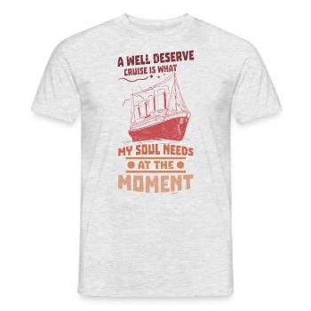 Kreuzfahrt Kreuzfahrtschiff Urlaub Reise - Männer T-Shirt - Grau meliert - Vorne - AI Model Male 178 dark (178cm)