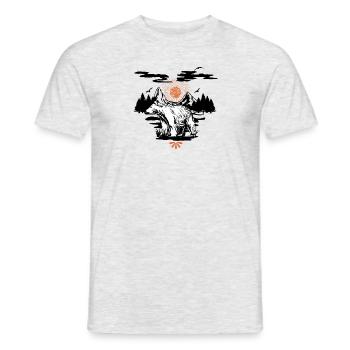 Ours dans la nature - T-shirt homme - gris chiné - Devant - AI Model Male 178 dark (178cm)