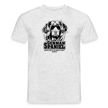 GERMAN SPANIEL coolest people dogs saying dog - Men's T-Shirt - heather grey - Front - AI Model Male 178 dark (178cm)