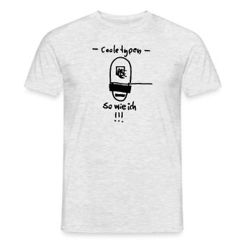 Coole Typen - Männer T-Shirt - Grau meliert - Vorne - AI Model Male 178 dark (178cm)