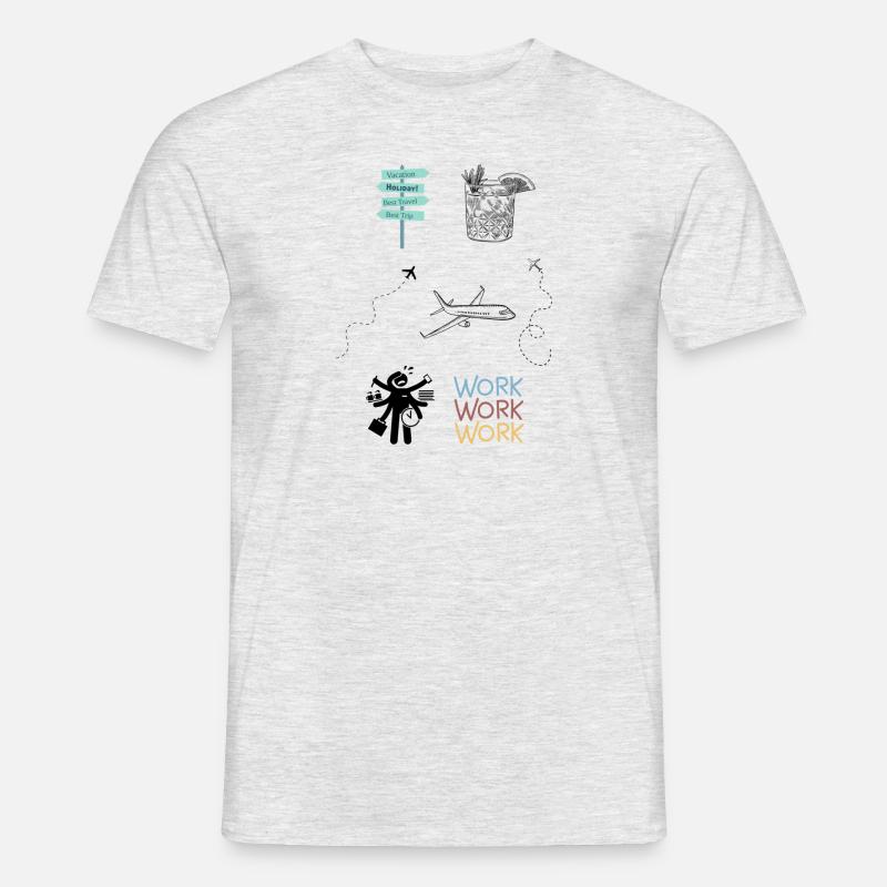Work vs. Vacation - Men’s T-shirt - heather grey