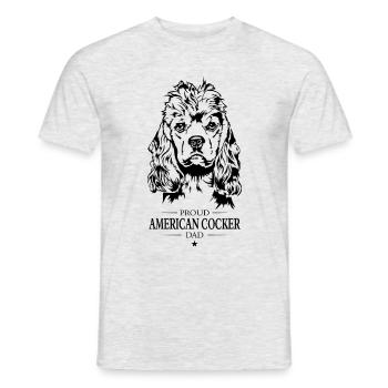 Cocker américain papa chiens Cocker Spaniel Wilsigns - T-shirt homme - gris chiné - Devant - AI Model Male 178 dark (178cm)