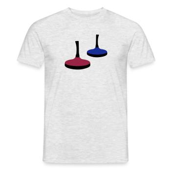 Eisstock - Männer T-Shirt - Grau meliert - Vorne - AI Model Male 178 dark (178cm)