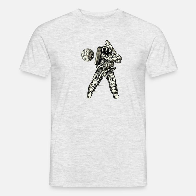 Space Baseball - Männer T-Shirt - Grau meliert