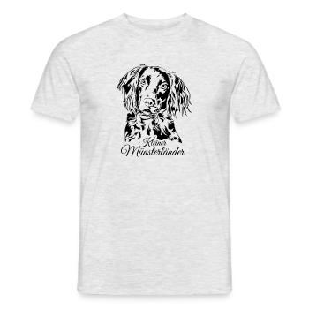 KLEINER MÜNSTERLÄNDER Dog Wilsign's hunting dogs - Men's T-Shirt - heather grey - Front - AI Model Male 178 dark (178cm)