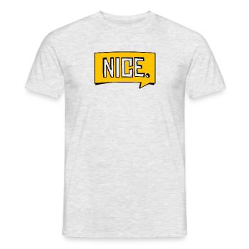 nice. - Männer T-Shirt - Grau meliert - Vorne - AI Model Male 178 dark (178cm)