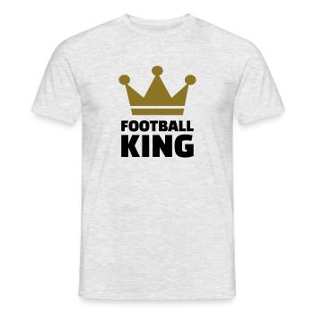 Football King - Männer T-Shirt - Grau meliert - Vorne - AI Model Male 178 dark (178cm)