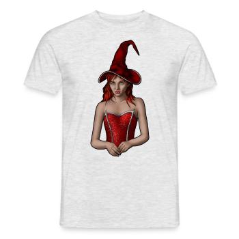 The Witch - Men's T-Shirt - heather grey - Front - AI Model Male 178 dark (178cm)
