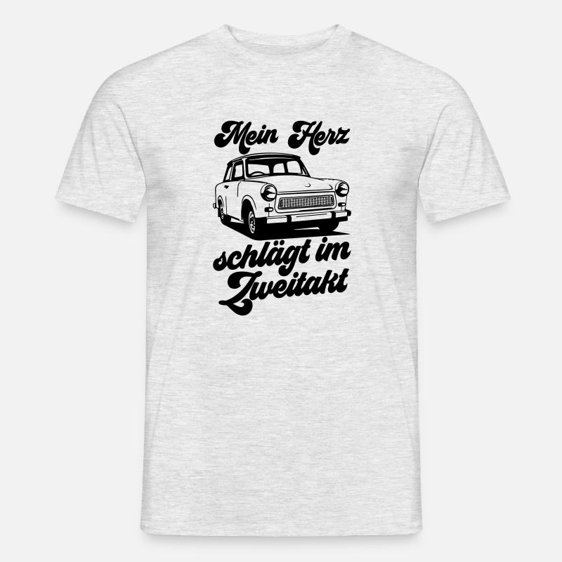 Farbe änderbar | Trabbi Zweitakt  - Männer T-Shirt - Grau meliert