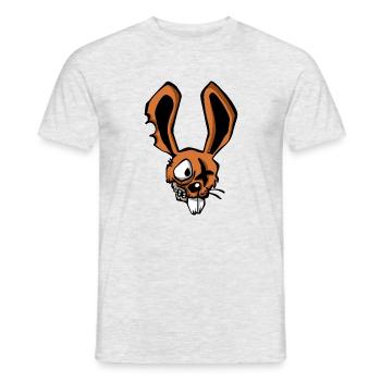 Zombie Kaninchen - Männer T-Shirt - Grau meliert - Vorne - AI Model Male 178 dark (178cm)
