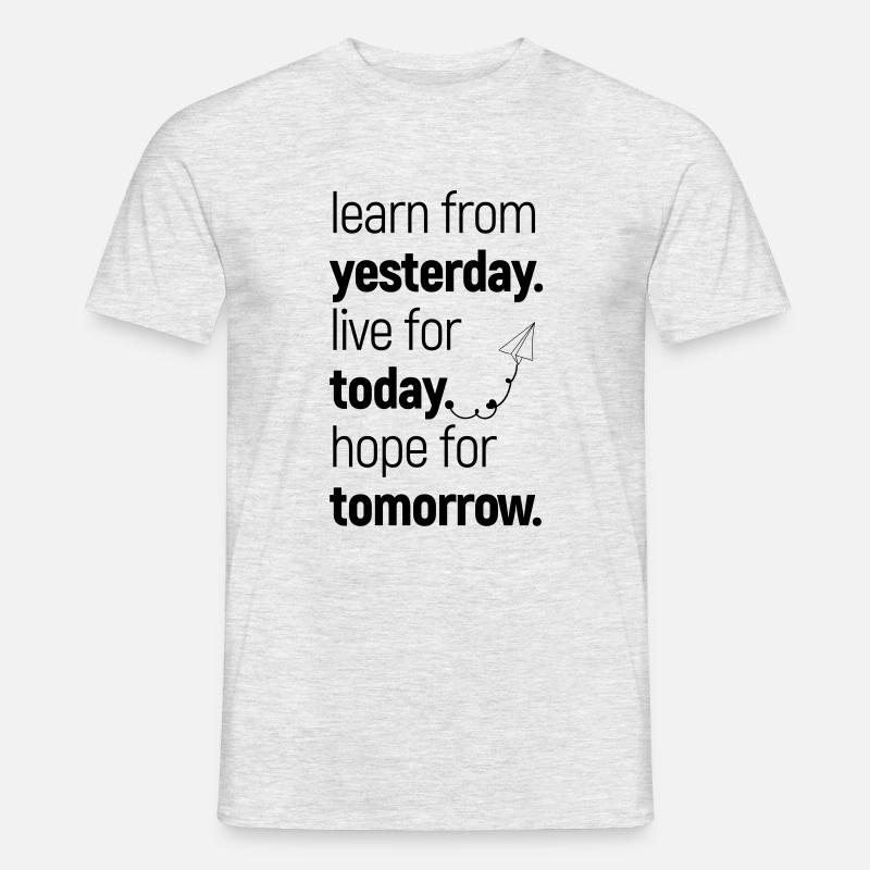 learn, live & hope - Männer T-Shirt - Grau meliert