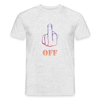 Fuck Off - Männer T-Shirt - Grau meliert - Vorne - AI Model Male 178 dark (178cm)