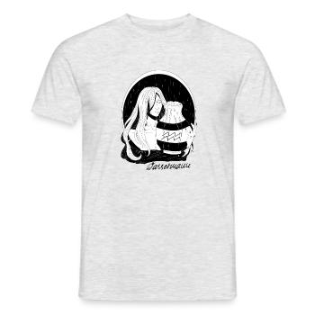 T-shirt Zodiac Verseau / Verseau - T-shirt homme - gris chiné - Devant - AI Model Male 178 dark (178cm)