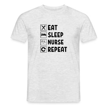 Infirmière Médecin Infirmière Hôpital - T-shirt homme - gris chiné - Devant - AI Model Male 178 dark (178cm)