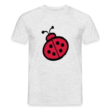 ladybug - Men's T-Shirt - heather grey - Front - AI Model Male 178 dark (178cm)