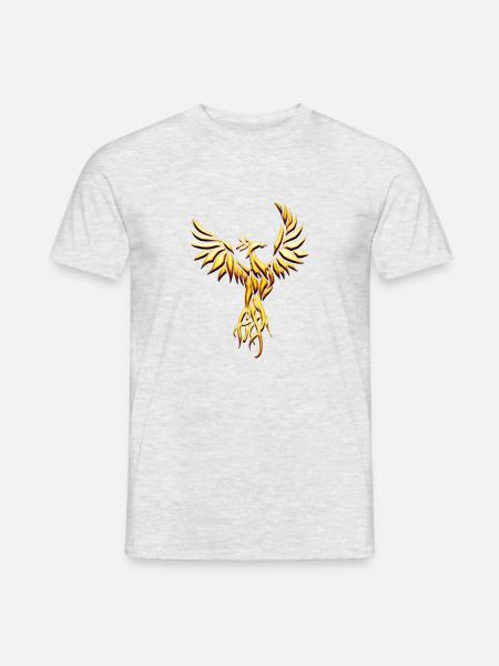 goldphoenix - Männer T-Shirt - Grau meliert