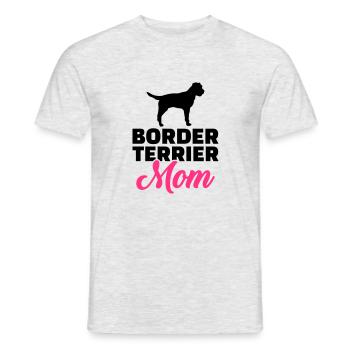 Border Terrier - T-shirt homme - gris chiné - Devant - AI Model Male 178 dark (178cm)