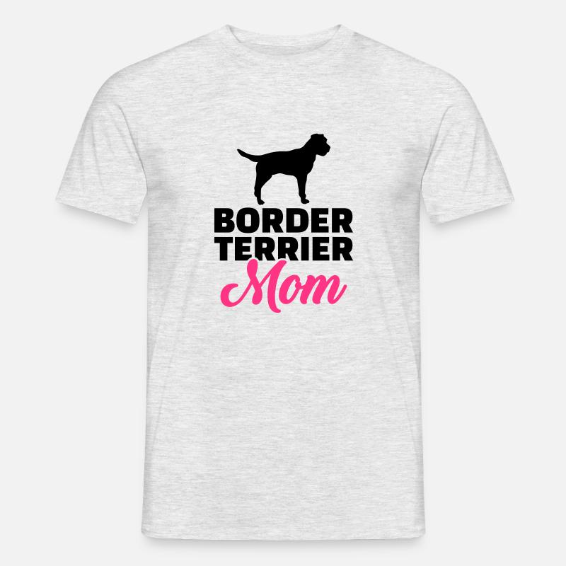 Border Terrier - Männer T-Shirt - Grau meliert