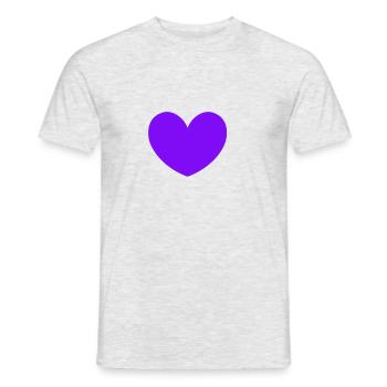 Little heart heart love friendship life gift - Men's T-Shirt - heather grey - Front - AI Model Male 178 dark (178cm)