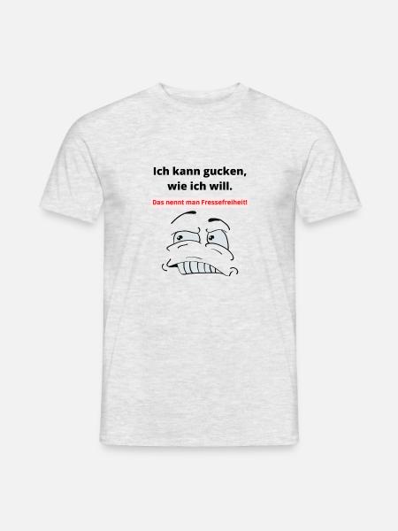 Ich kann gucken wie ich will! - Männer T-Shirt - Grau meliert