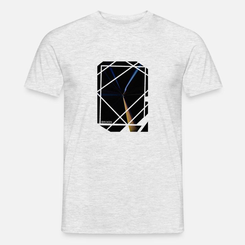 Broken - Männer T-Shirt - Grau meliert
