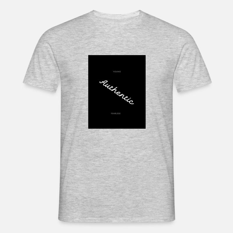 Authentic Gothic and Basic - Männer T-Shirt - Grau meliert