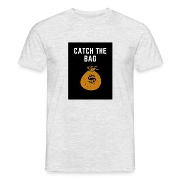 Catch THE BAG - Männer T-Shirt - Grau meliert - Vorne - AI Model Male 178 dark (178cm)