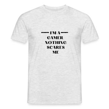 Conception de jeu cool! - T-shirt homme - gris chiné - Devant - AI Model Male 178 dark (178cm)