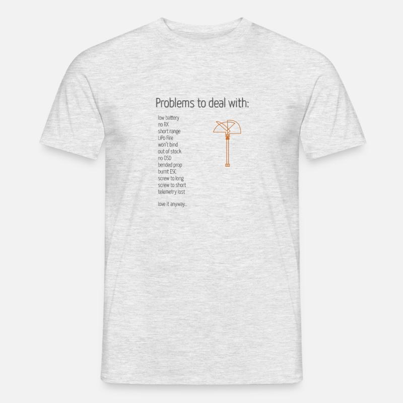 FPV problems - Männer T-Shirt - Grau meliert