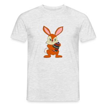 osterhase - Männer T-Shirt - Grau meliert - Vorne - AI Model Male 178 dark (178cm)