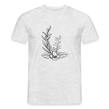 Florist Flower Plant Nature Gardener - Men's T-Shirt - heather grey - Front - AI Model Male 178 dark (178cm)