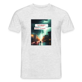Wie wirst du wachsen? - Männer T-Shirt - Grau meliert - Vorne - AI Model Male 178 dark (178cm)