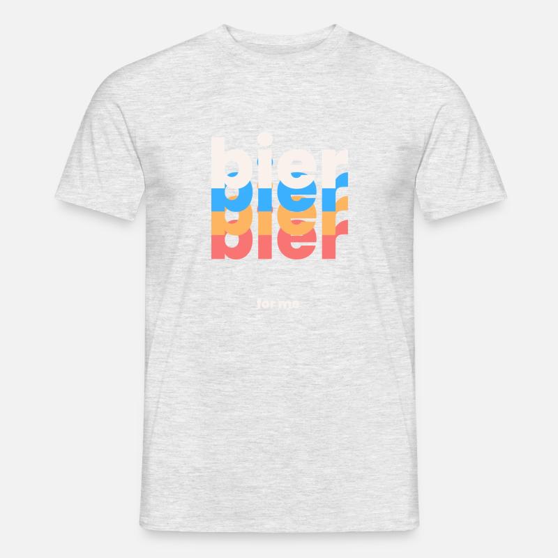 Bier for me - Männer T-Shirt - Grau meliert